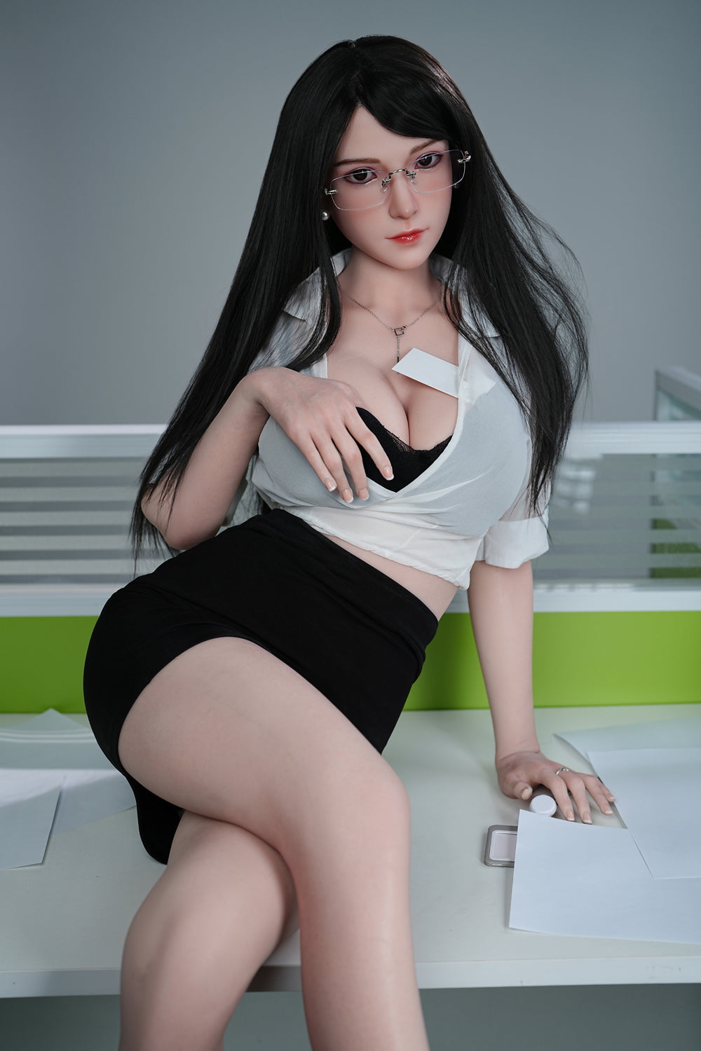US In Stock - 160cm/5ft3 D-cup Silicone Head Sex Doll C26S - Tifa JX