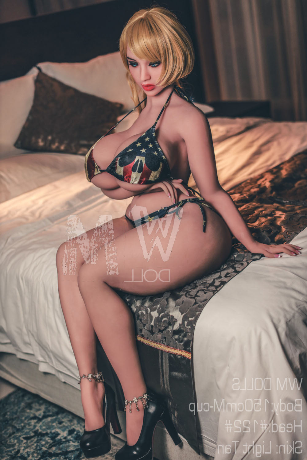 150cm/4ft11 M-cup BBW Big Booty Thick TPE Sex Doll with #122 Head WM