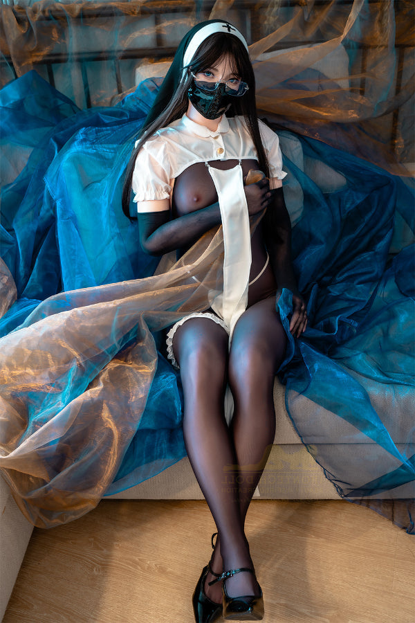162cm/5ft4 A-Cup Lifelike Halloween Nun Silicone Love Doll - S37 Irontech