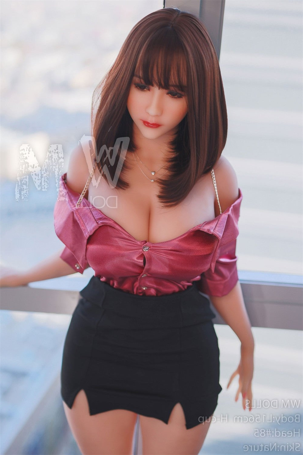 156cm/5ft1 H-Cup Thick Huge Boobs Big Booty TPE Sex Doll with #85 Head Torso WM