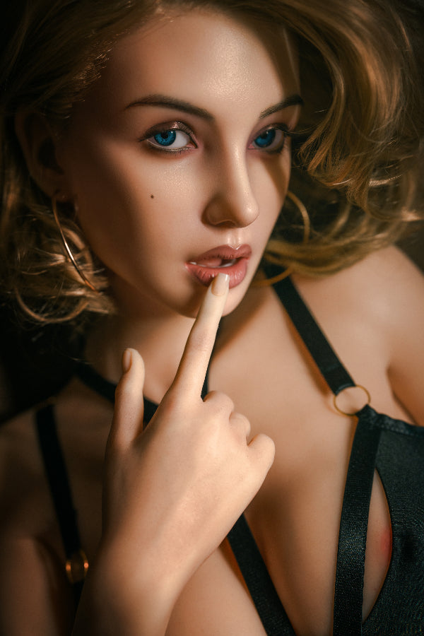 160cm/5ft3 D-cup European Blonde Full Silicone Sex Doll – #679 Orange in