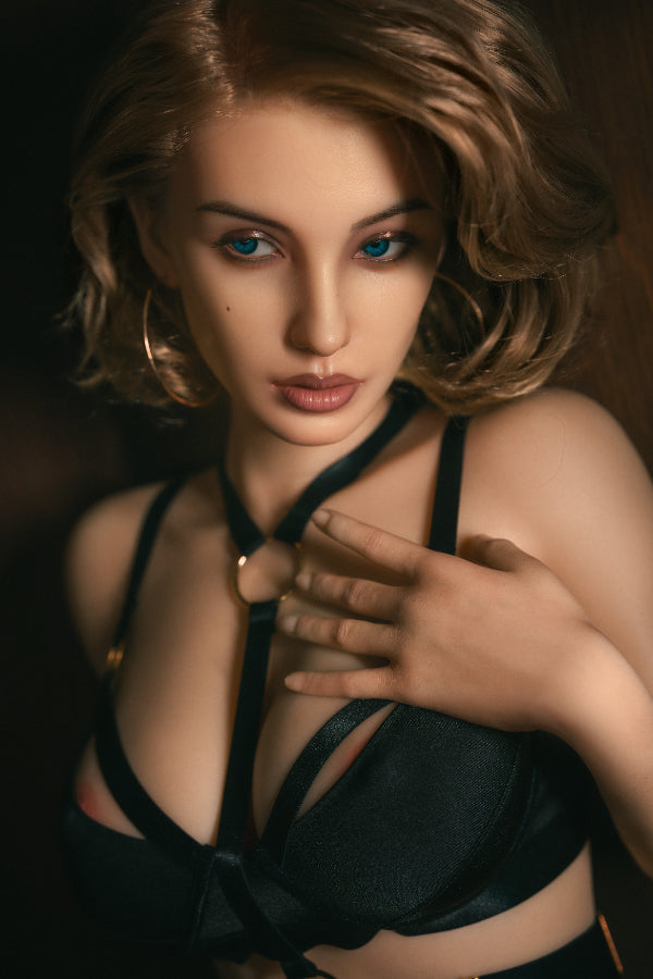 160cm/5ft3 D-cup European Blonde Full Silicone Sex Doll – #679 Orange in