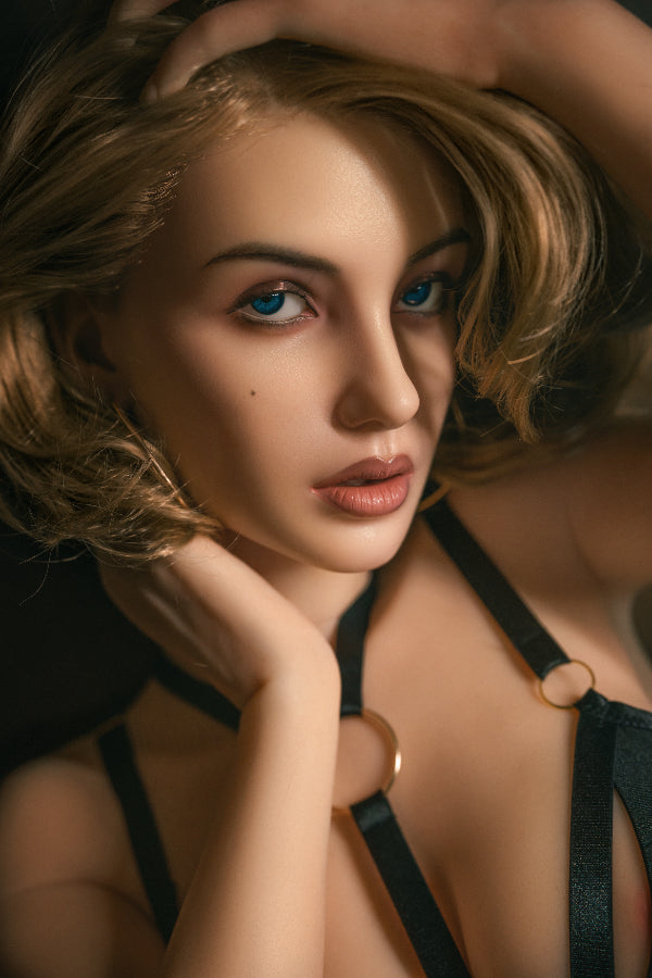 160cm/5ft3 D-cup European Blonde Full Silicone Sex Doll – #679 Orange in