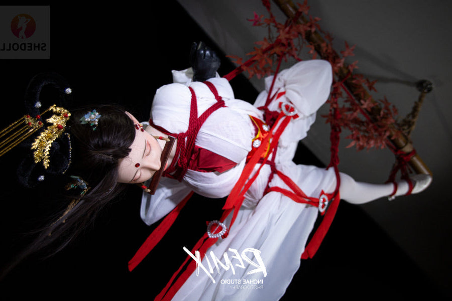 163cm/5ft4 H-cup Silicone Head Eyes Closed BDSM Sex Doll - Chuyue SHEDOLL