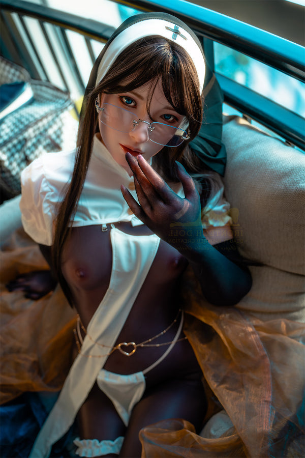 162cm/5ft4 A-Cup Lifelike Halloween Nun Silicone Love Doll - S37 Irontech