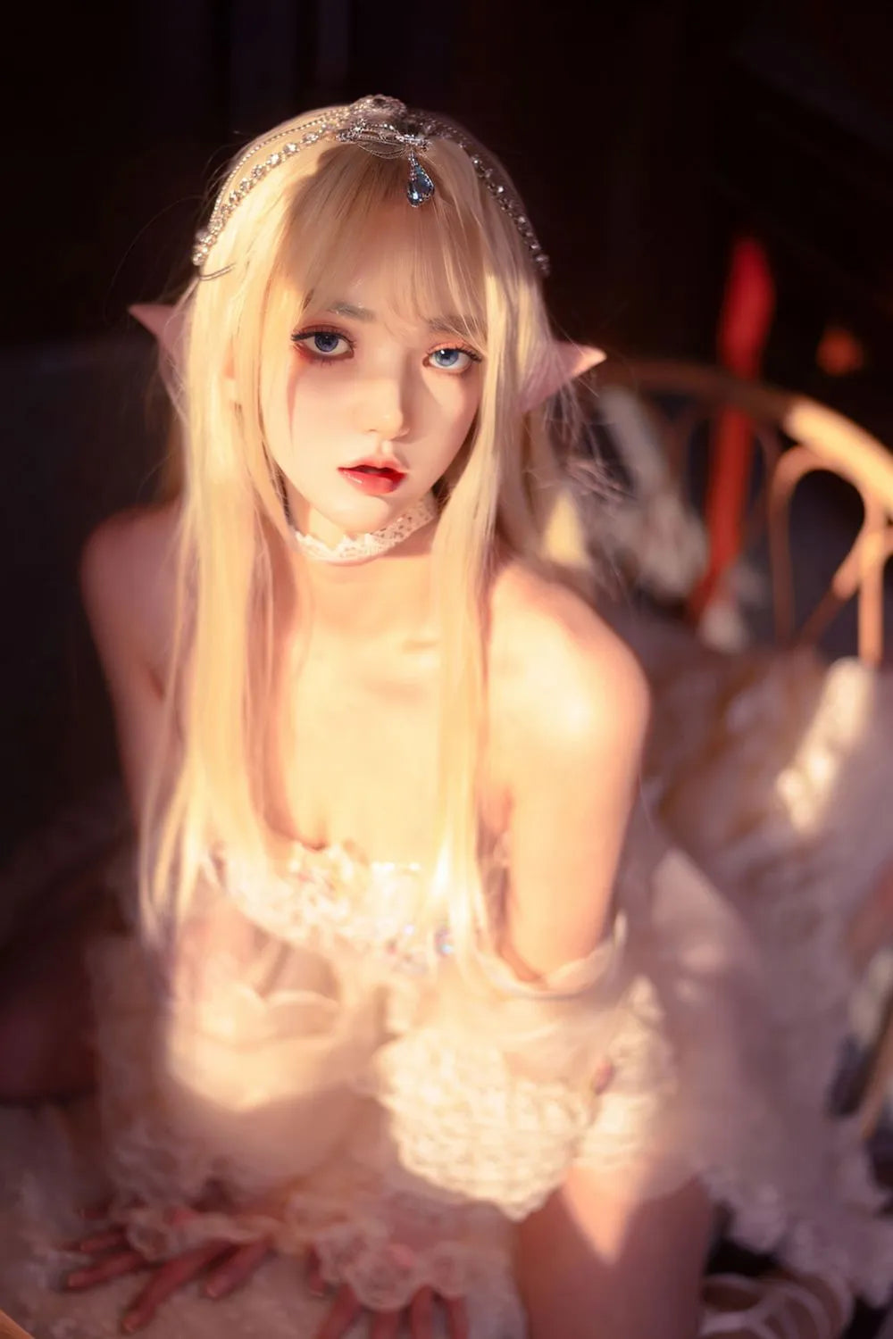 SY Doll | 150cm/4ft9 Elf Ears Movable Jaws Silicone Sex Doll - Monica