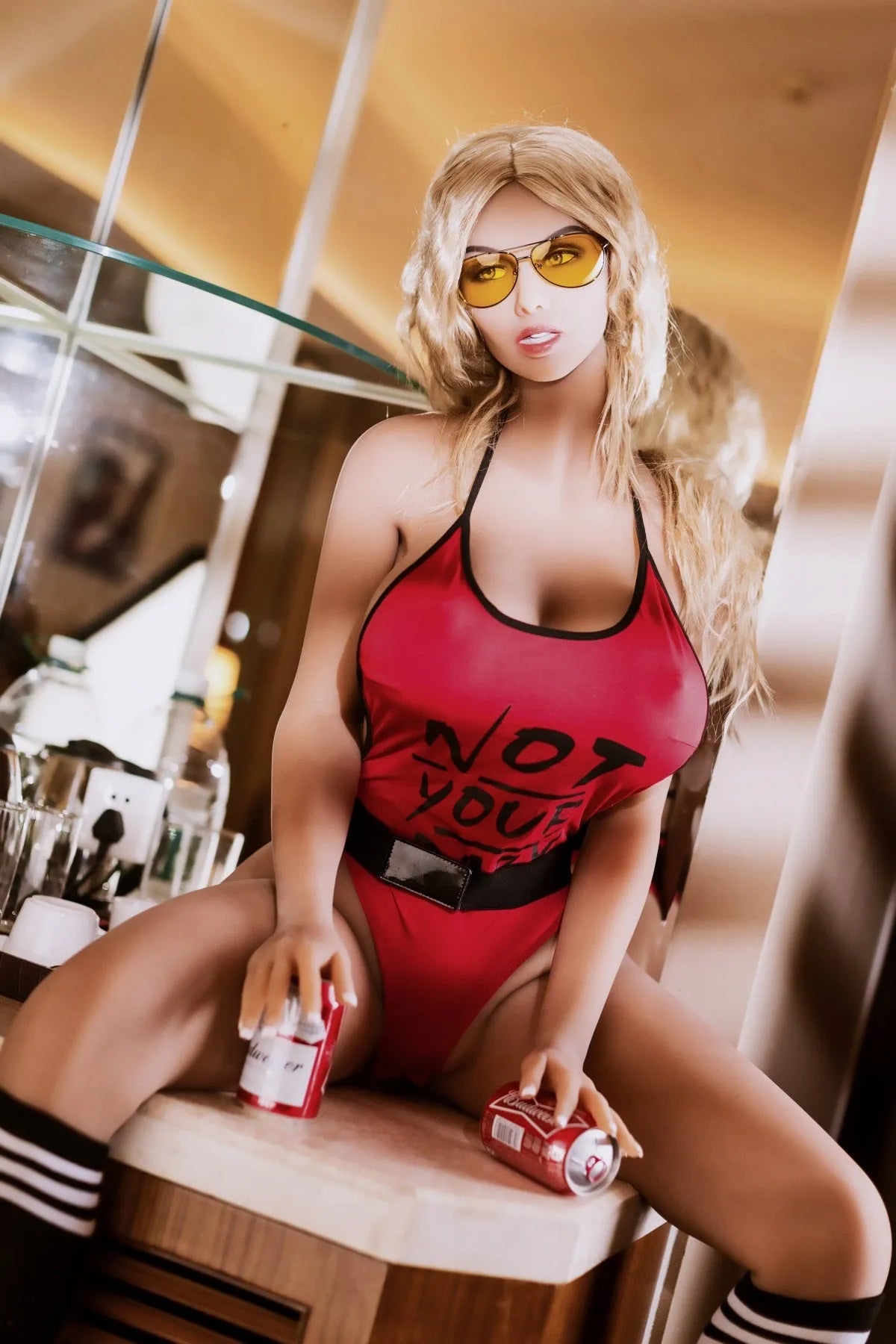 AF | Saloso - 5ft4 (163cm) Stunning Life-Like TPE Sex Doll with Blonde Curly Hair