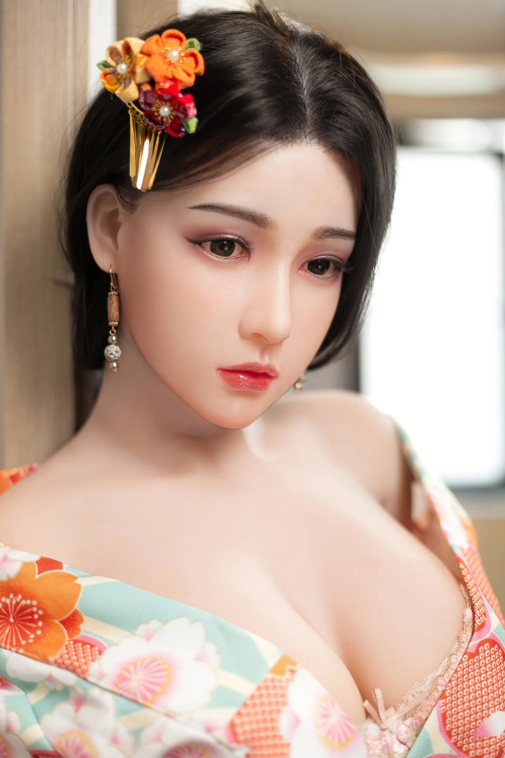 AIBEI | 158cm/5ft2 Medium Breast Silicone Head Doll - Nicole