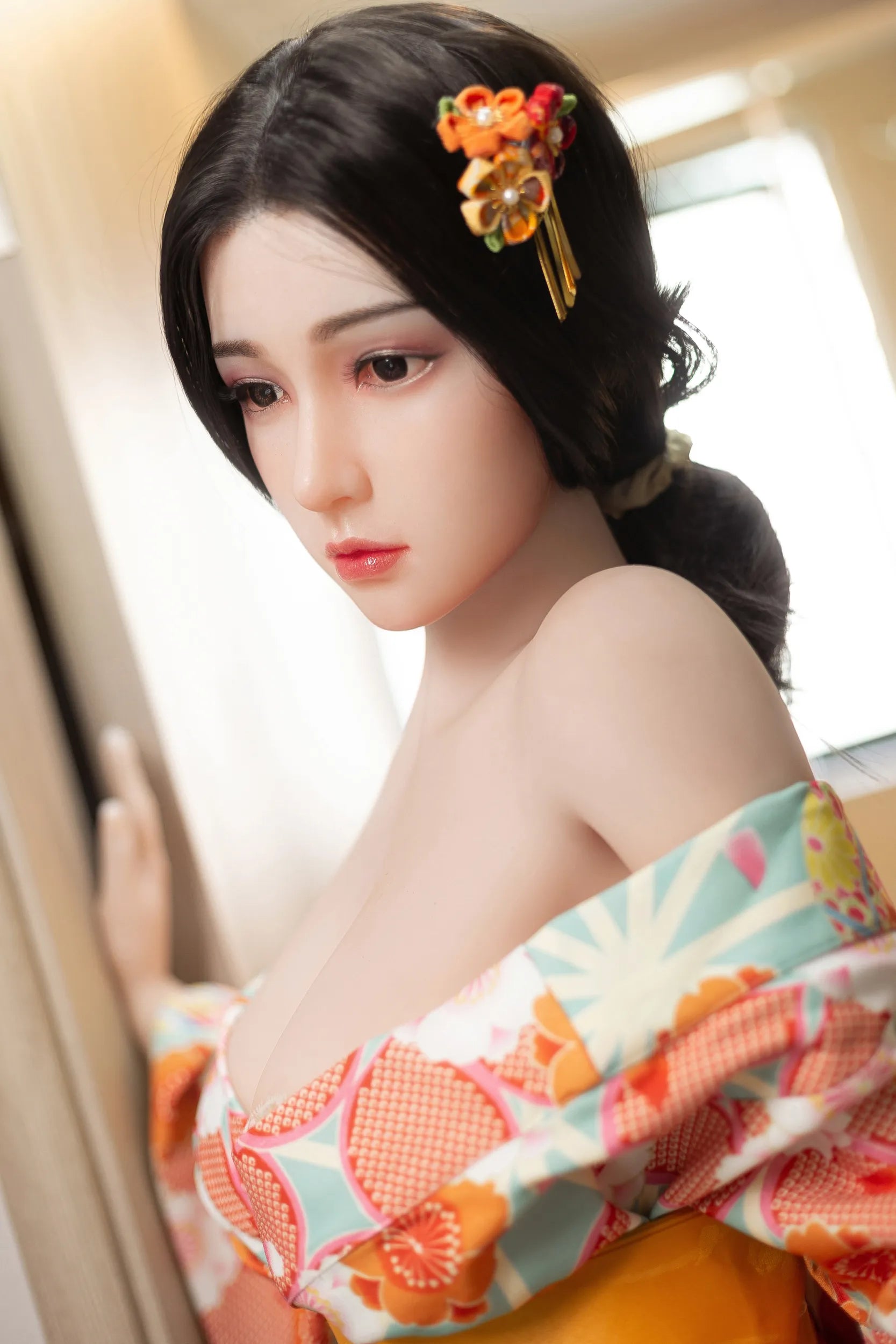 AIBEI | 158cm/5ft2 Medium Breast Silicone Head Doll - Nicole