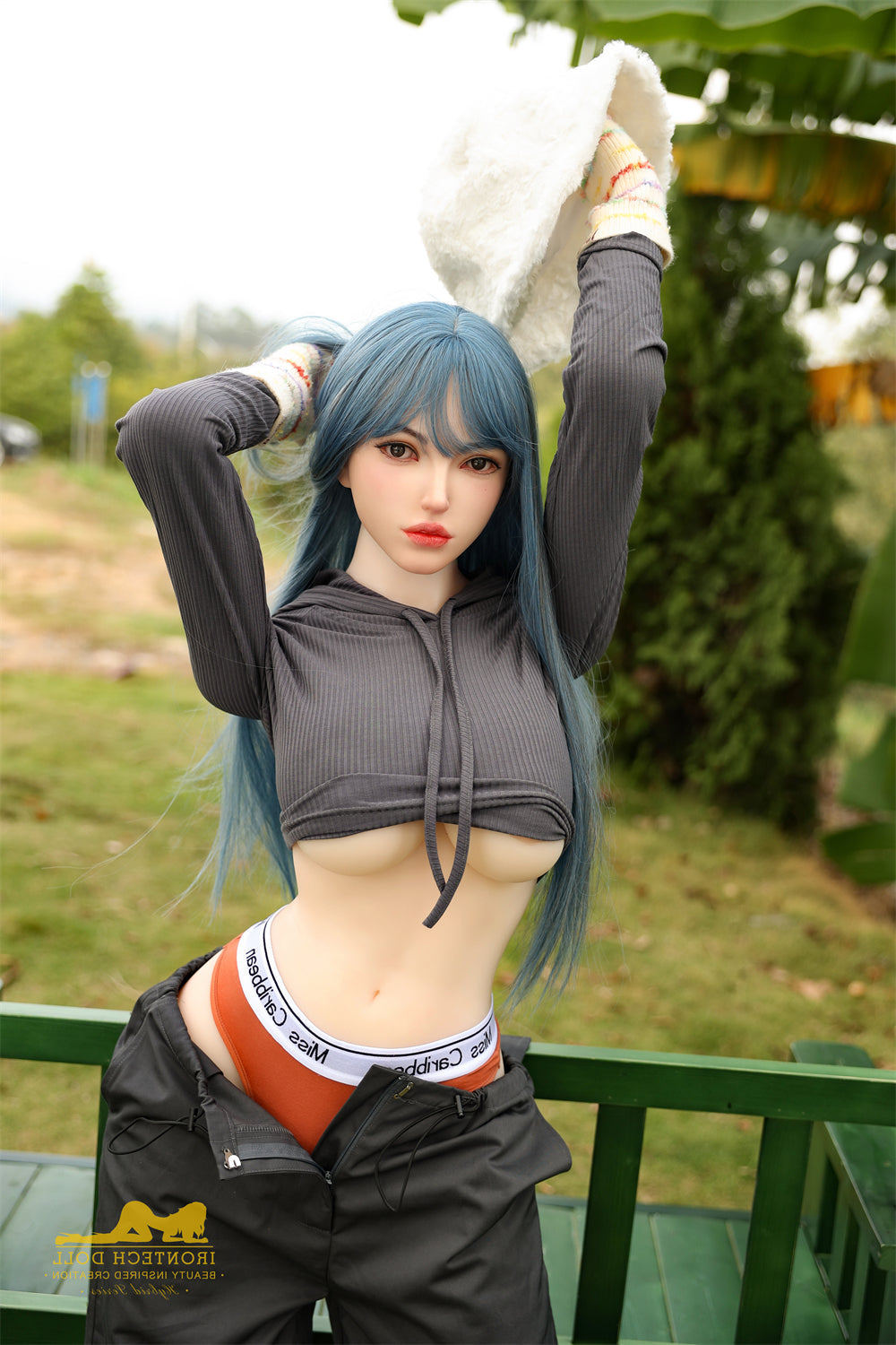 159cm/5ft3 F-Cup Big Boobs TPE Sex Doll with S41 Silicone Head Irontech