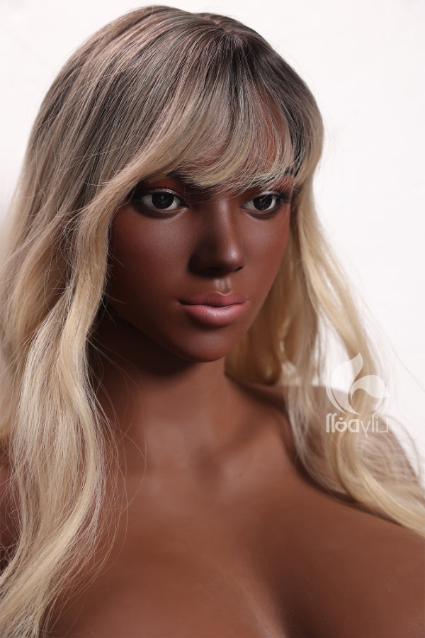 157cm/5ft2 K-Cup BBW Hybrid Black Sex Doll - Vera-A, Head LH036A-A Silicone & TPE Body Lily