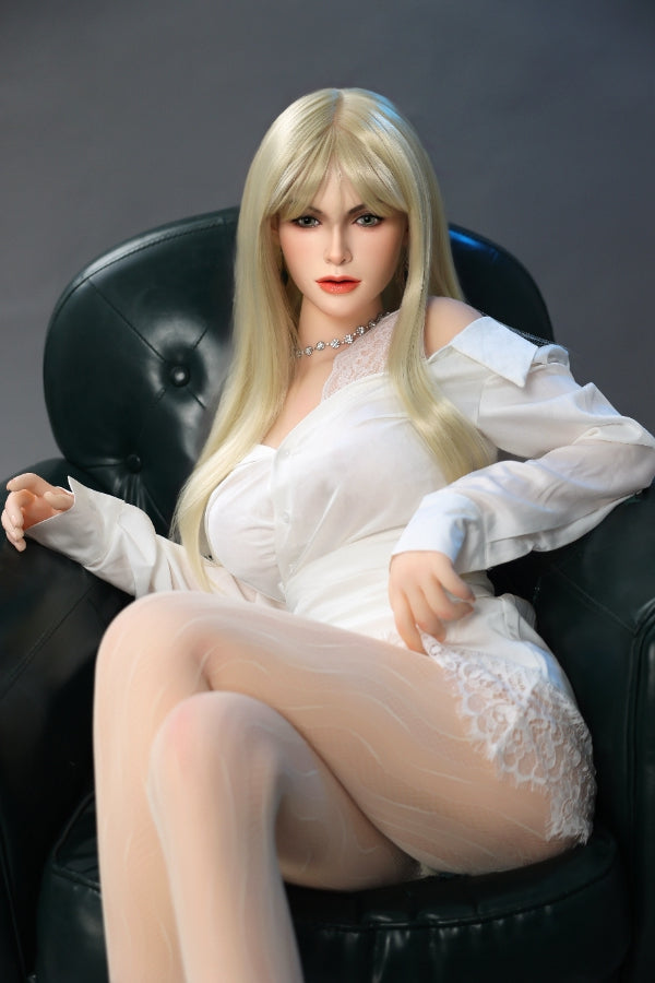 168cm/5ft6 F-cup Blonde Silicone Head Sex Doll - #1081-E Orange in
