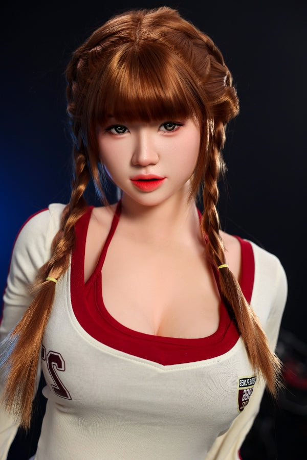 168cm/5ft6 F-cup Big Breast Silicone Head Sex Doll - #888 Orange in