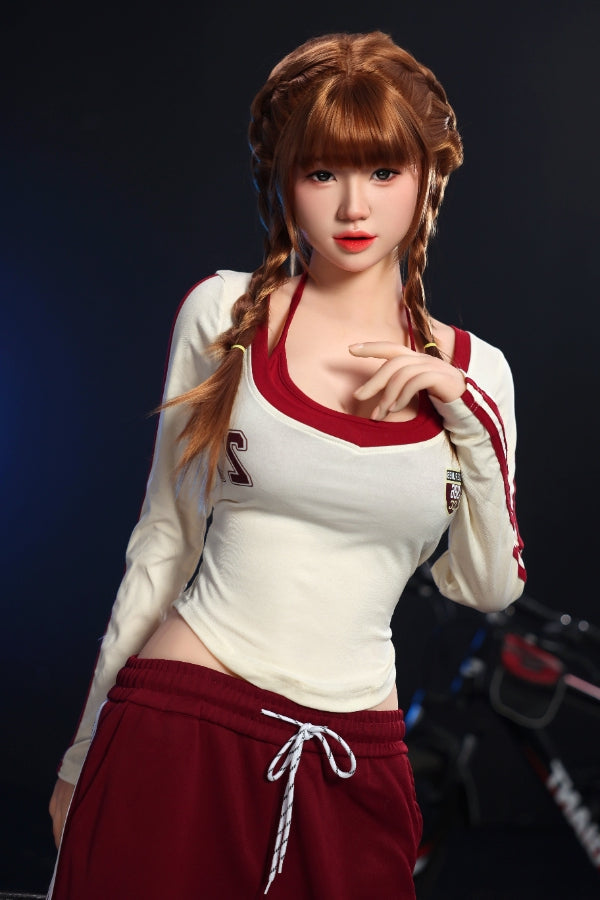 168cm/5ft6 F-cup Big Breast Silicone Head Sex Doll - #888 Orange in