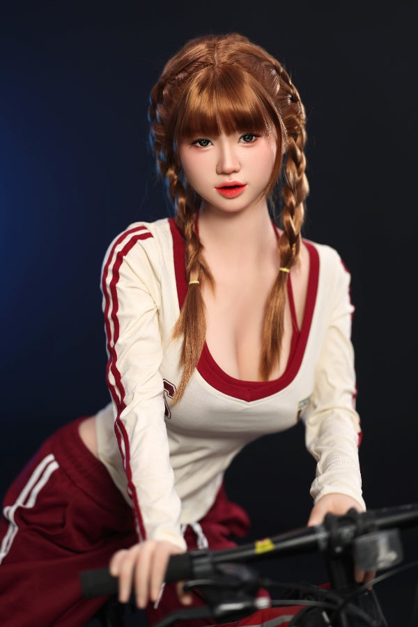 168cm/5ft6 F-cup Big Breast Silicone Head Sex Doll - #888 Orange in