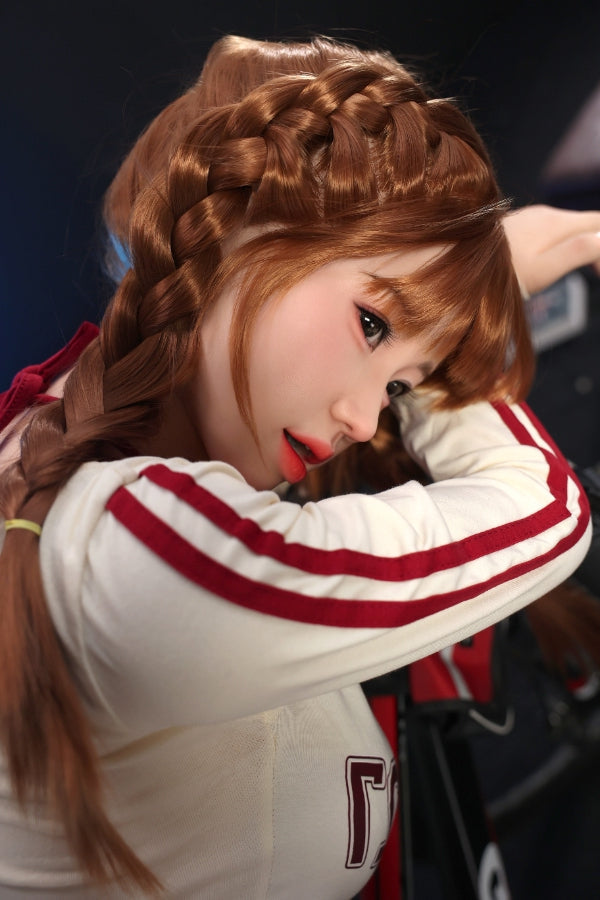 168cm/5ft6 F-cup Big Breast Silicone Head Sex Doll - #888 Orange in