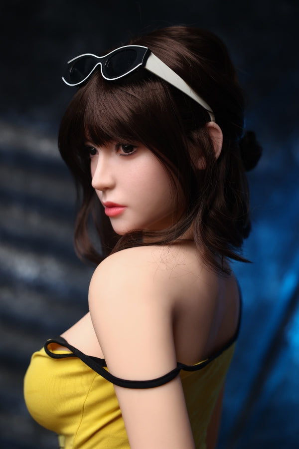 168cm/5ft6 F-cup Big Breast Silicone Head Sex Doll - #996 Orange in