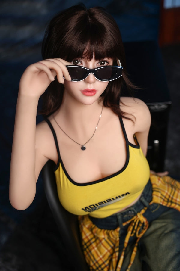 168cm/5ft6 F-cup Big Breast Silicone Head Sex Doll - #996 Orange in