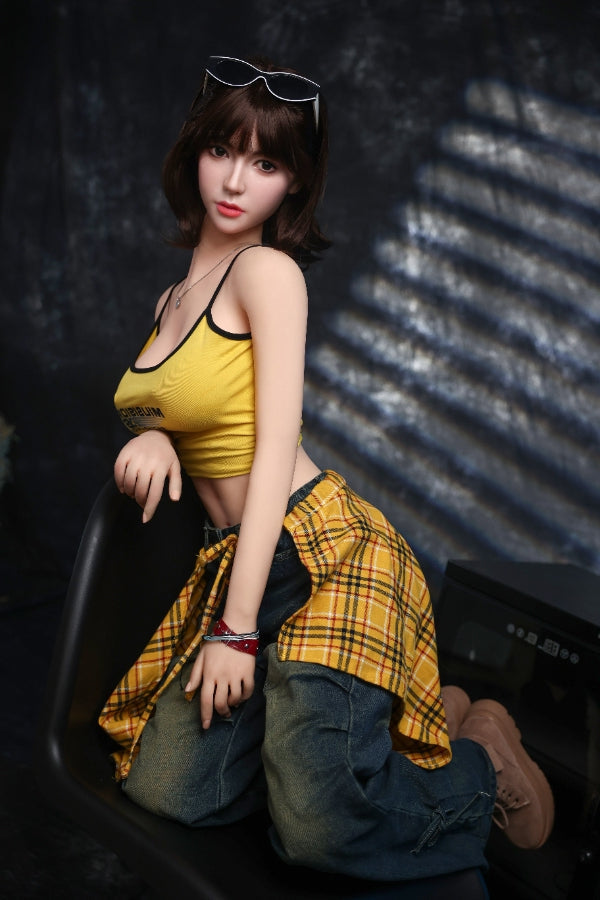 168cm/5ft6 F-cup Big Breast Silicone Head Sex Doll - #996 Orange in