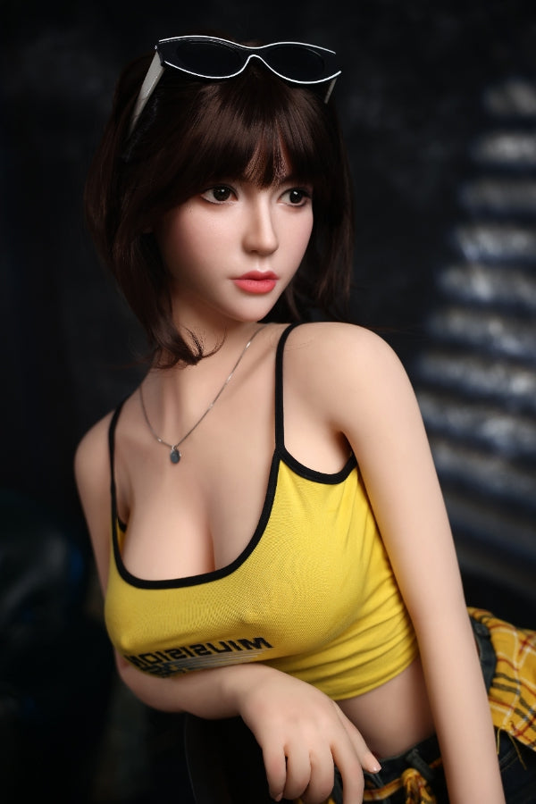 168cm/5ft6 F-cup Big Breast Silicone Head Sex Doll - #996 Orange in