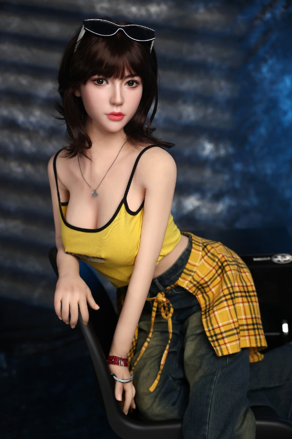 168cm/5ft6 F-cup Big Breast Silicone Head Sex Doll - #996 Orange in