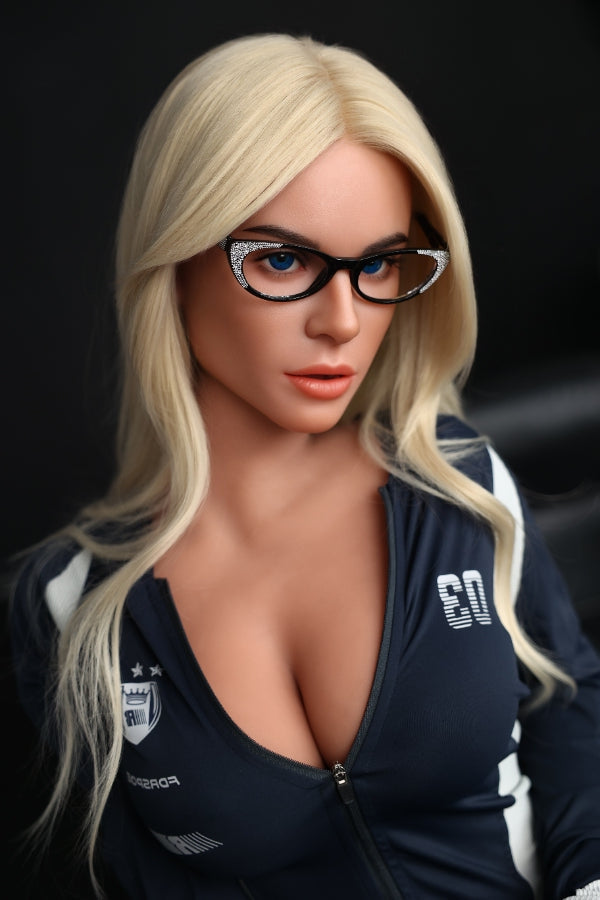 164cm/5ft5 F-cup Big Breast Silicone Head Sex Doll - #866 Orange in