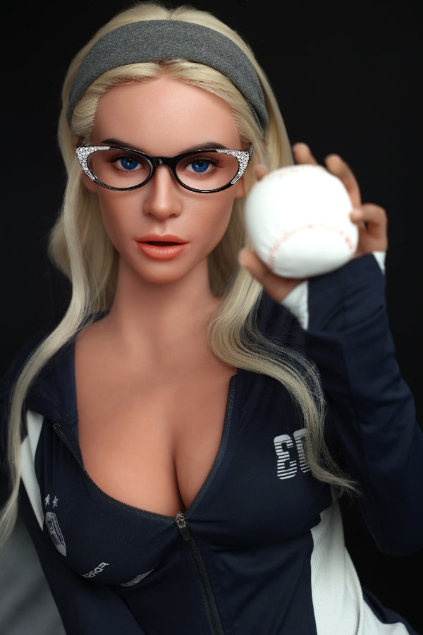 164cm/5ft5 F-cup Big Breast Silicone Head Sex Doll - #866 Orange in