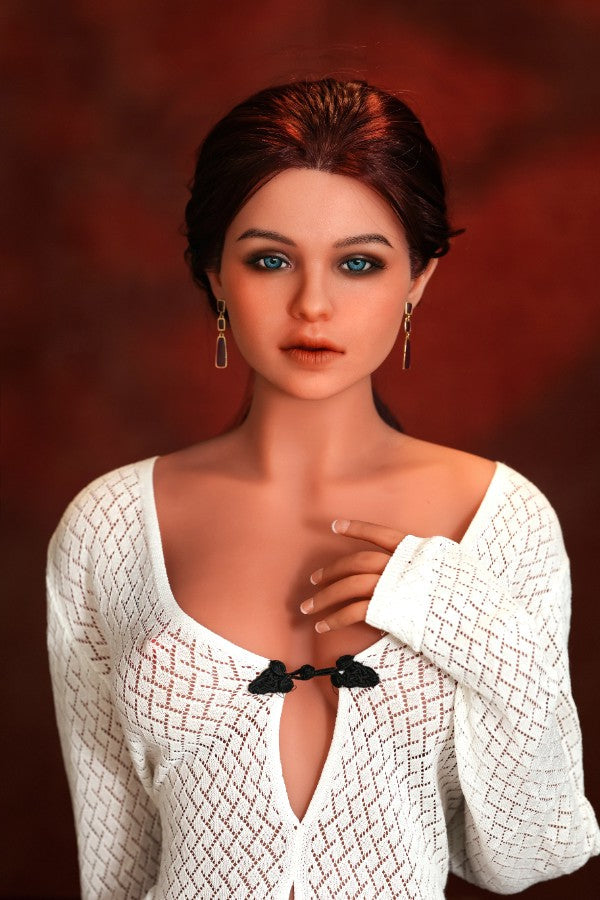 166cm/5ft5 G-cup Redhead Silicone head Sex Doll - #537 Orange in