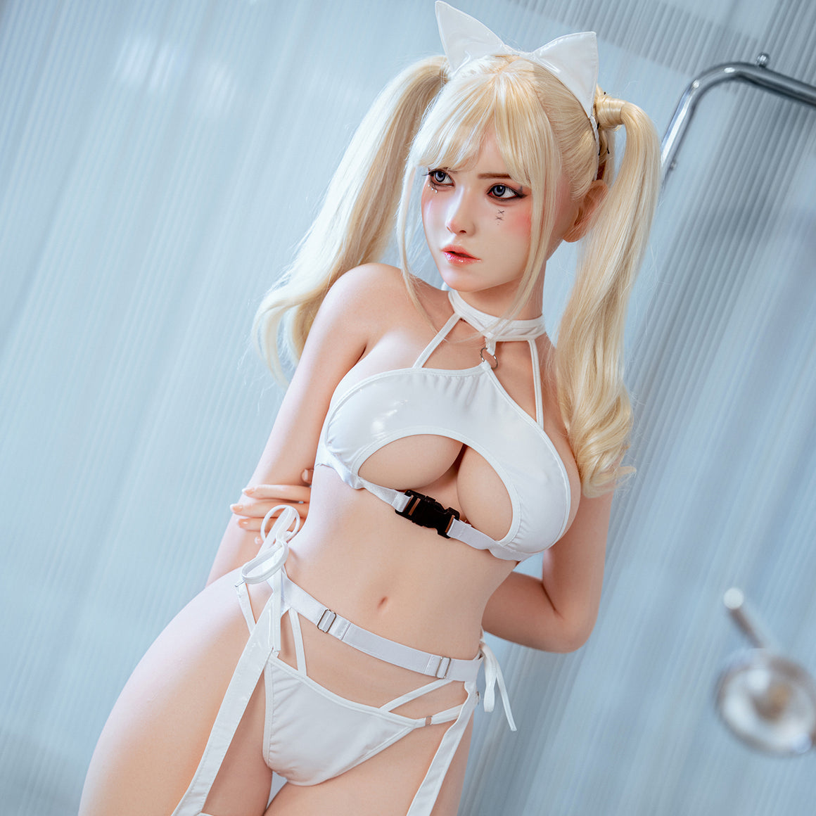 164cm/5ft5 F-cup Blonde Silicone Sex Doll – M39 SY