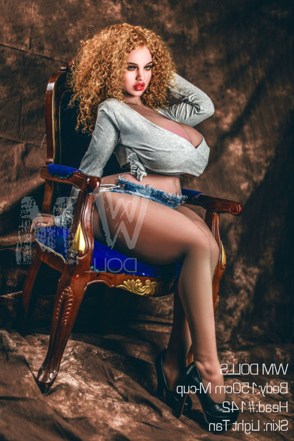 150cm/4ft11 M-cup BBW Big Booty Thick TPE Sex Doll with #142 Head WM