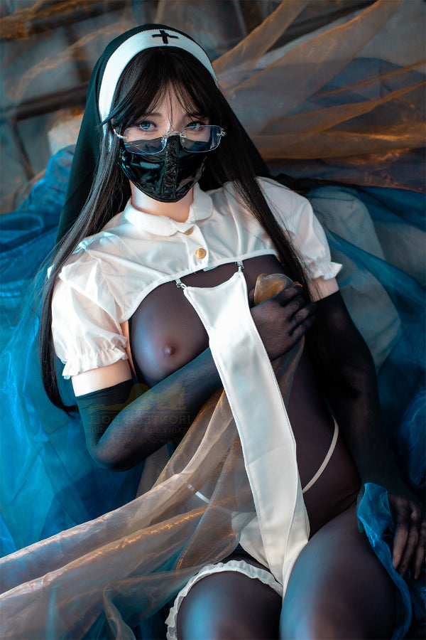 162cm/5ft4 A-Cup Lifelike Halloween Nun Silicone Love Doll - S37 Irontech