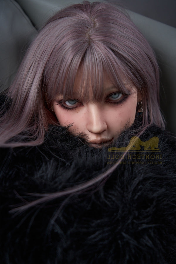 US In Stock - 169cm/5ft7 C-Cup Purple Hair Silicone Sex Doll S9 Irontech