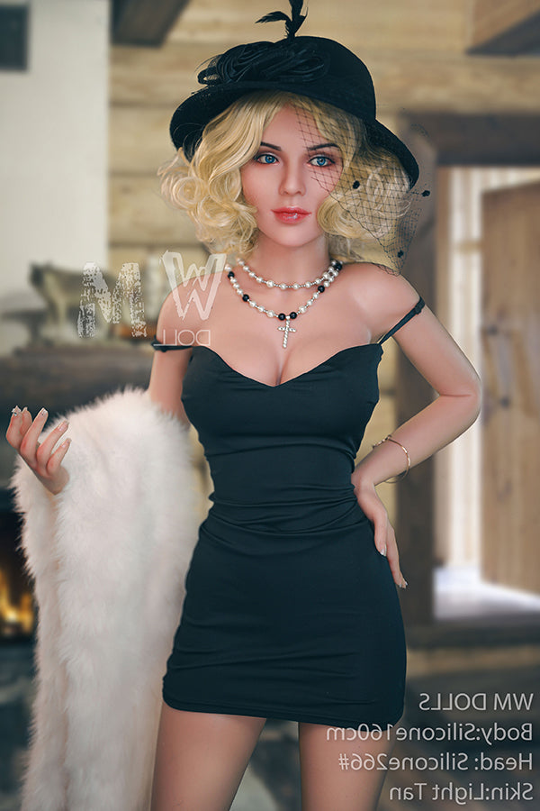 160cm/5ft3 D-cup Blond Hair Silicone Sex Doll – #266 Angelkiss