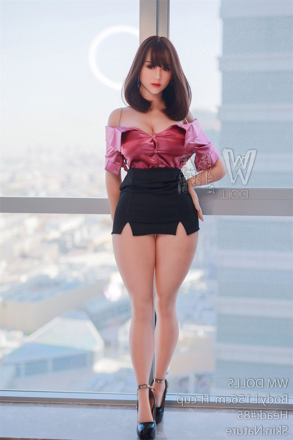156cm/5ft1 H-Cup Thick Huge Boobs Big Booty TPE Sex Doll with #85 Head Torso WM