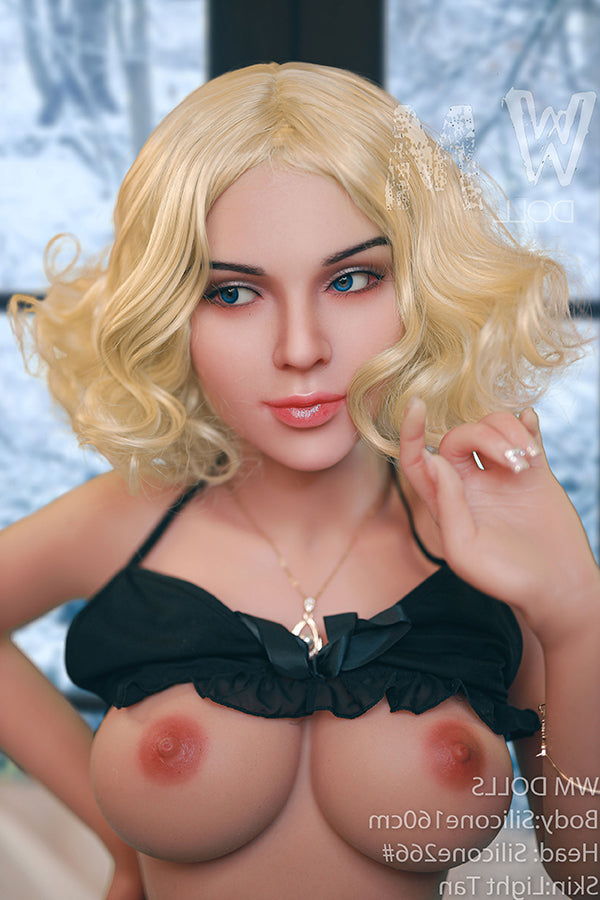 160cm/5ft3 D-cup Blond Hair Silicone Sex Doll – #266 Angelkiss