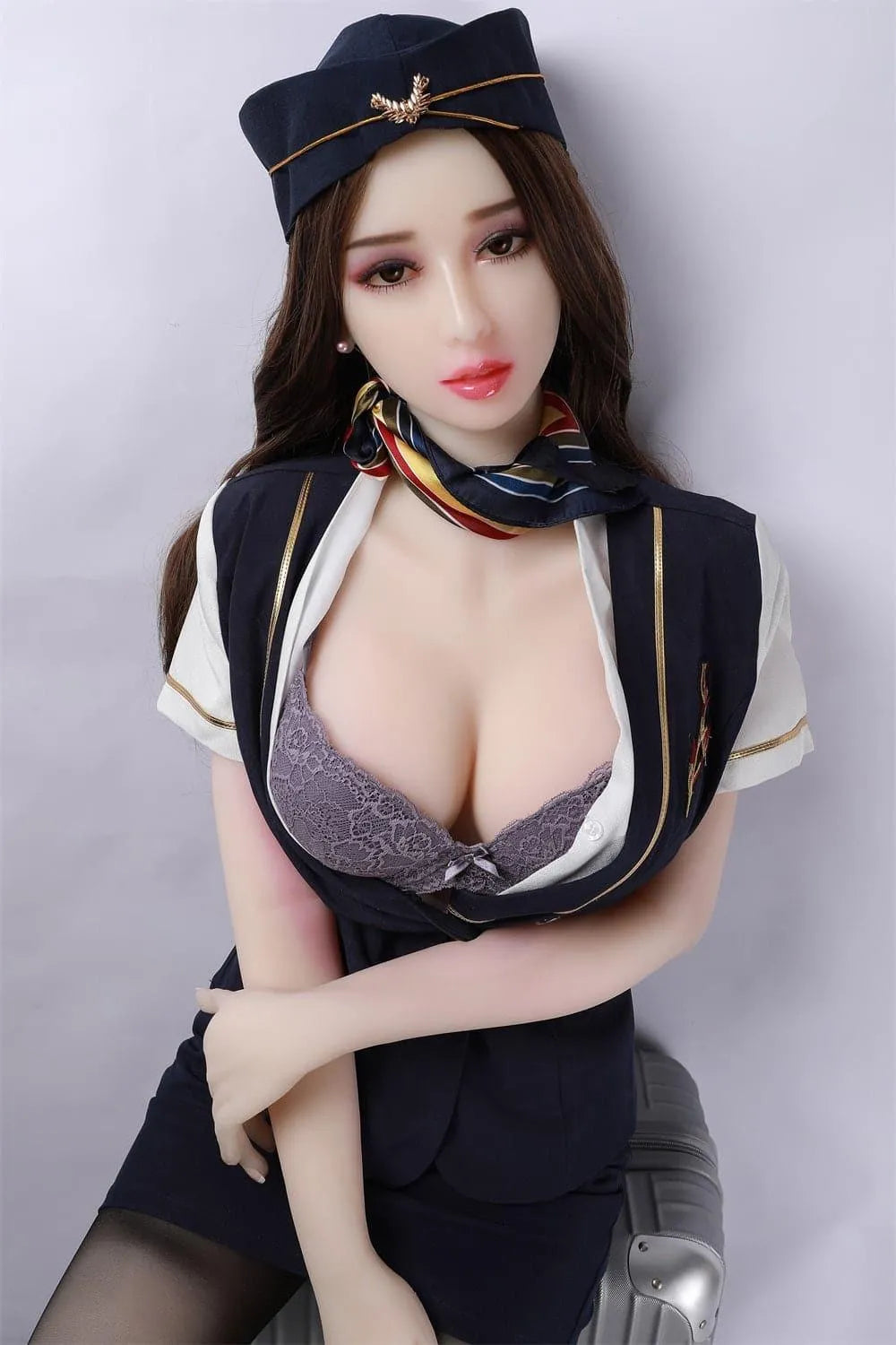 163cm (5' 4") D-Breasts Mature Airline Stewardess Sex Doll - Hulda