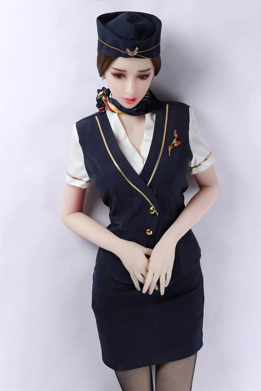 163cm (5' 4") D-Breasts Mature Airline Stewardess Sex Doll - Hulda