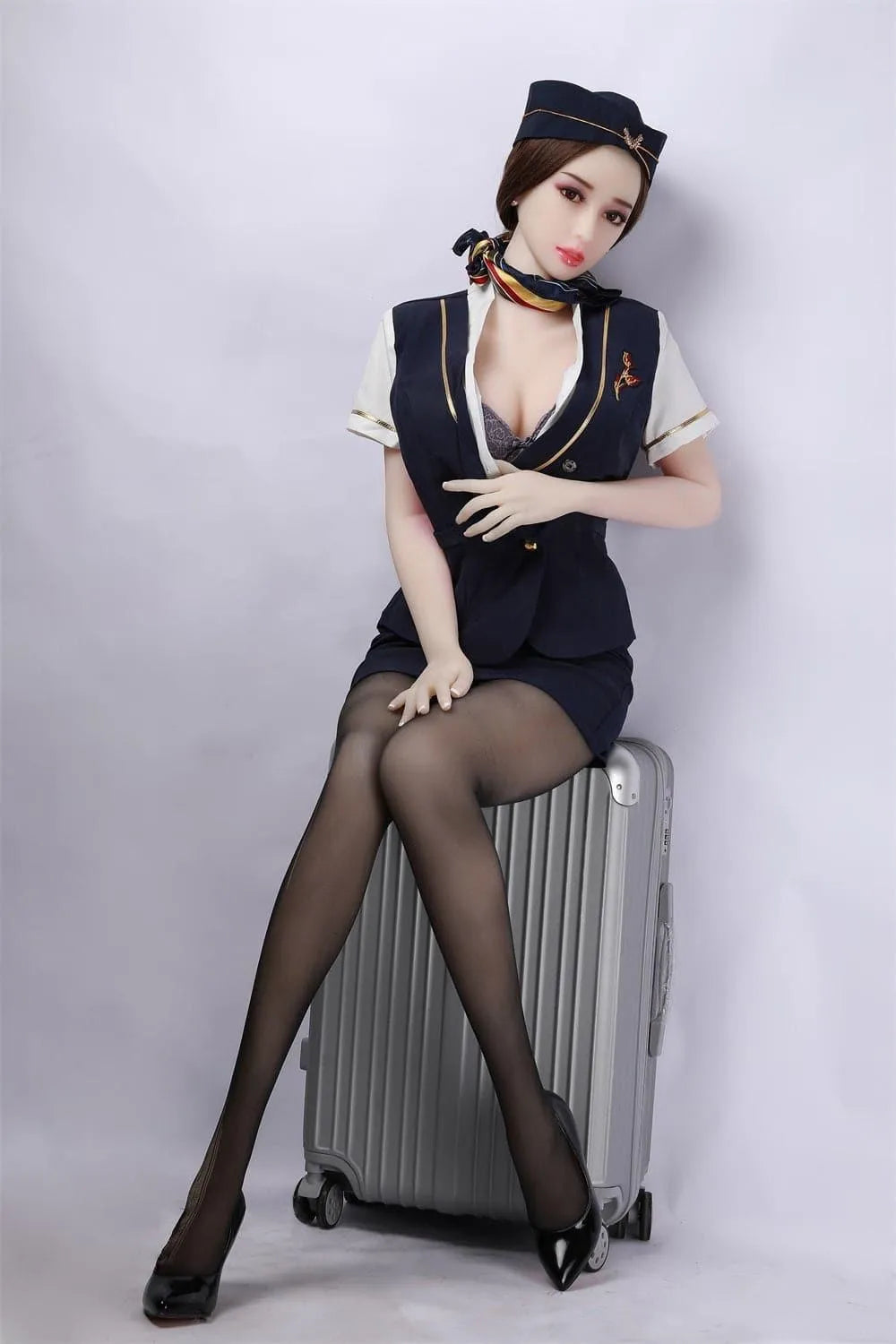 163cm (5' 4") D-Breasts Mature Airline Stewardess Sex Doll - Hulda