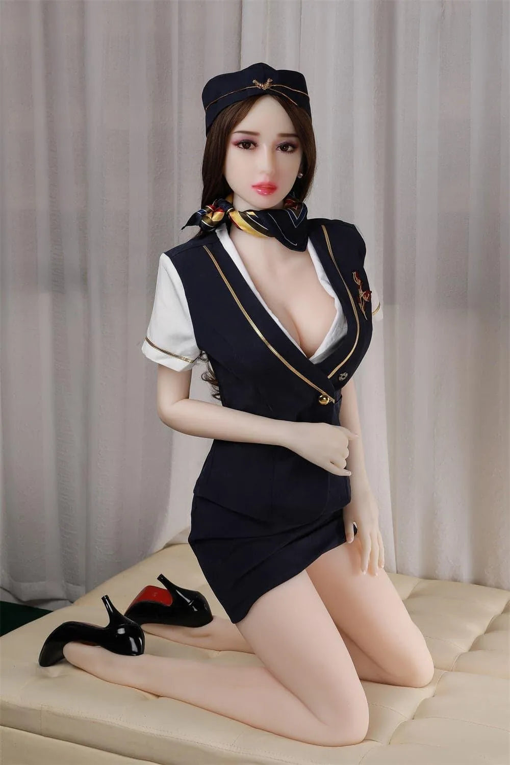 163cm (5' 4") D-Breasts Mature Airline Stewardess Sex Doll - Hulda