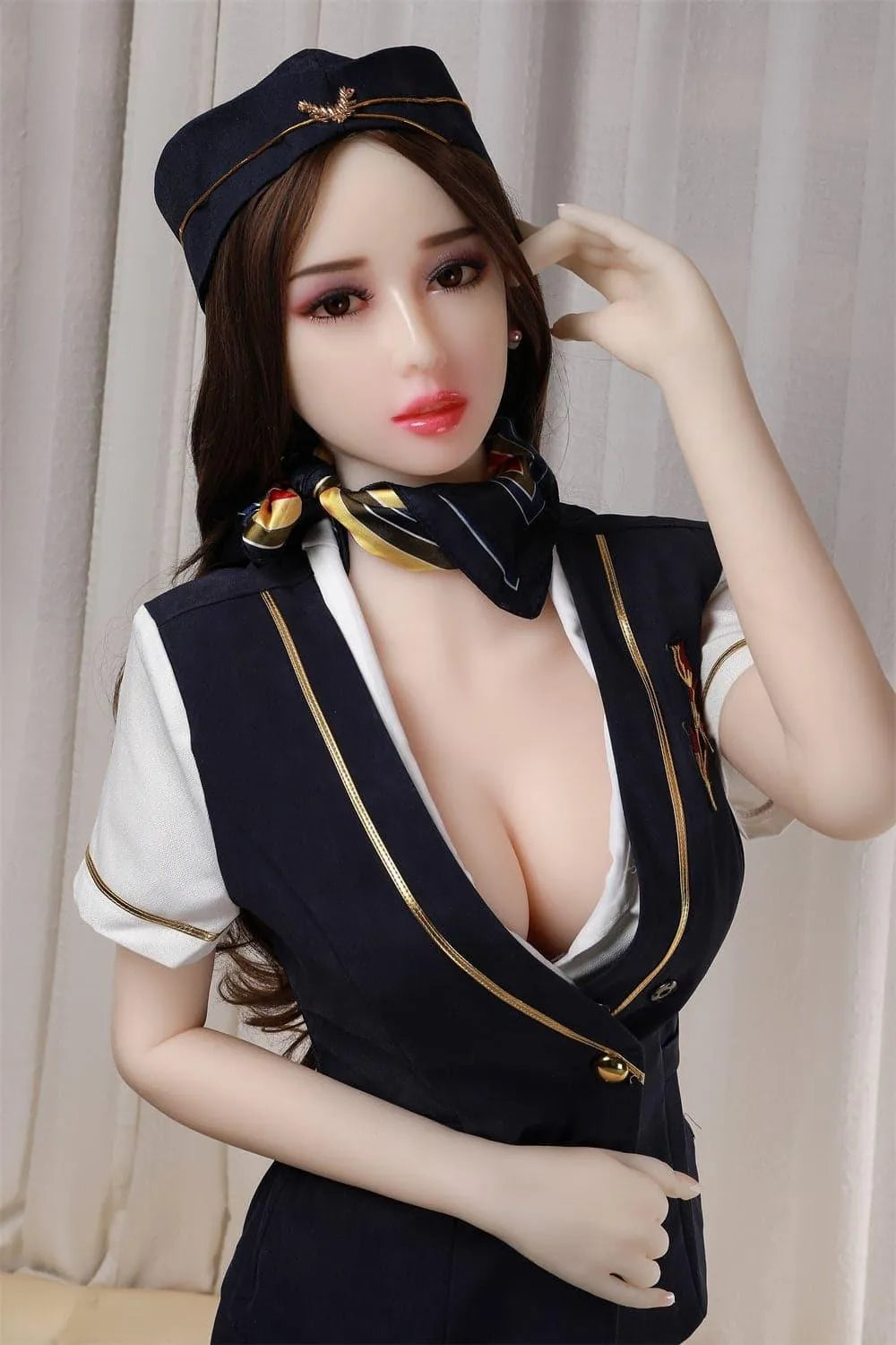 163cm (5' 4") D-Breasts Mature Airline Stewardess Sex Doll - Hulda