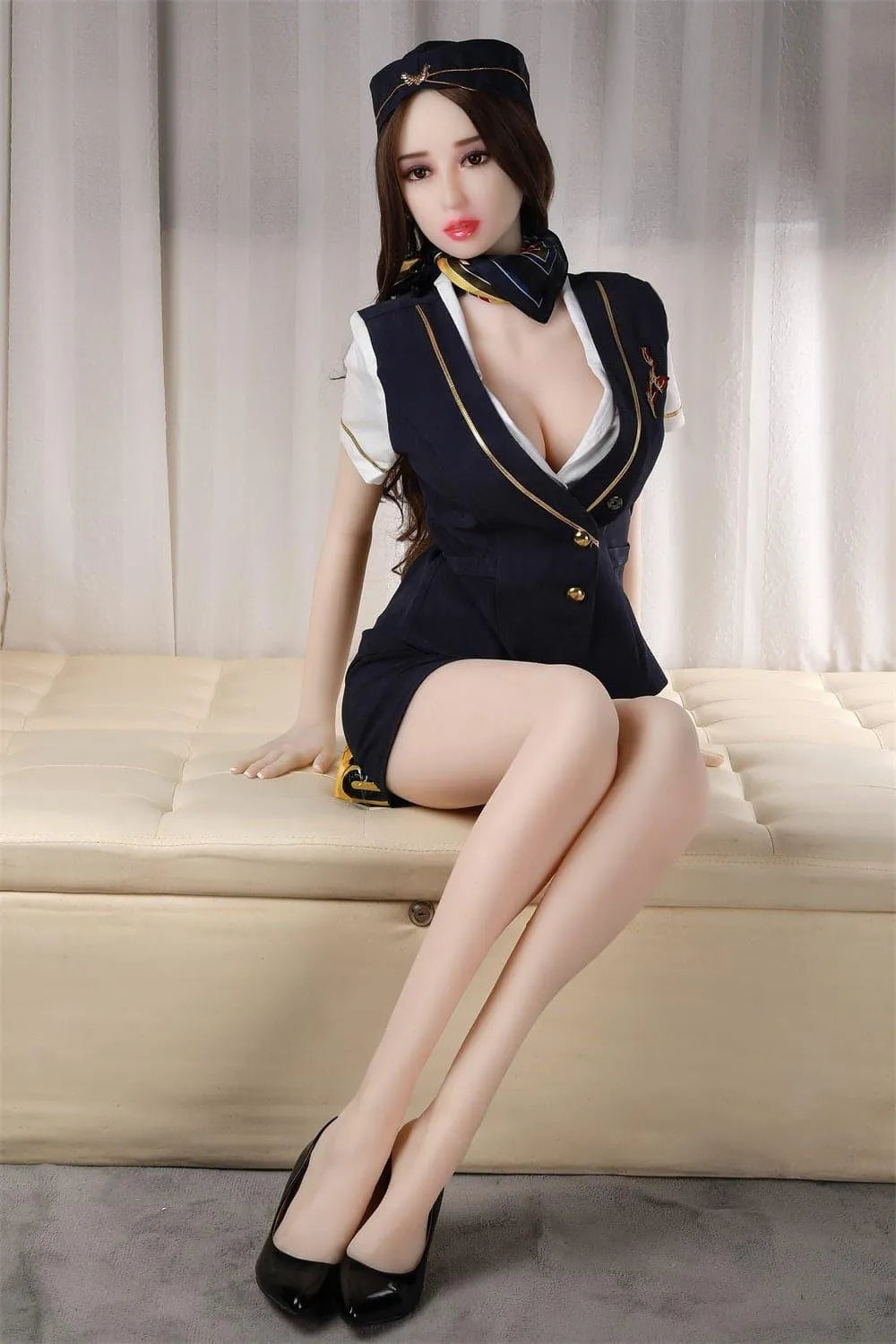 163cm (5' 4") D-Breasts Mature Airline Stewardess Sex Doll - Hulda