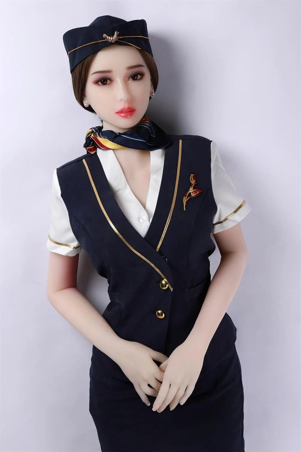 163cm (5' 4") D-Breasts Mature Airline Stewardess Sex Doll - Hulda