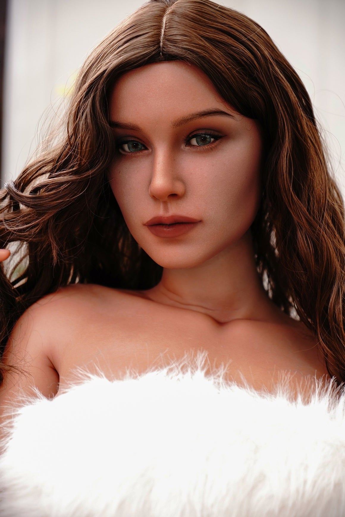 163cm 5ft4 E Cup Real Skin Texture Full Silicone Christmas Sex Doll Js0108 Tan - E-cup Torso Galatea