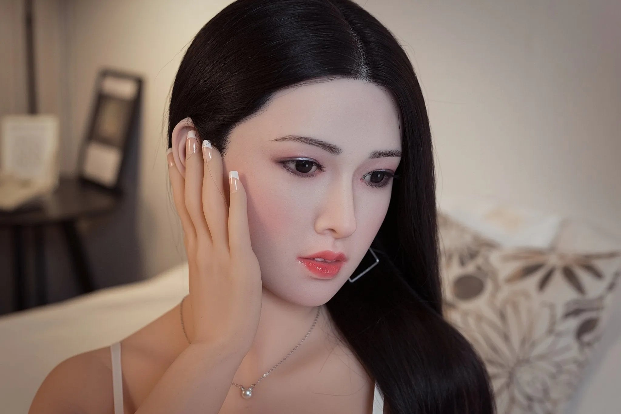 AF 158cm ordinary chest silicone head sex doll Lannie