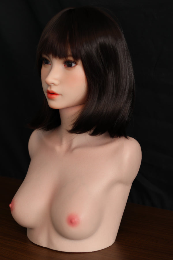 Full Silicone Half Body Breast Sex Doll Torso with #673 Head - Mille Orange in