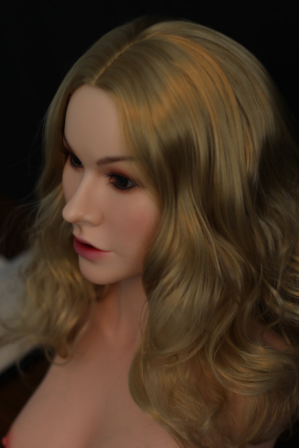 Full Silicone Half Body Breast Sex Doll Torso with #781 Head - Orange in