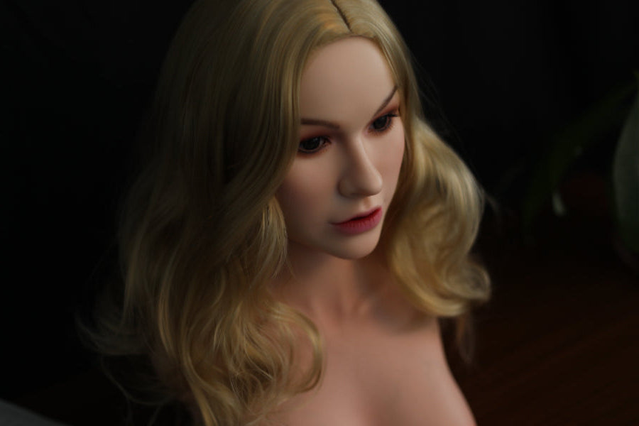 Full Silicone Half Body Breast Sex Doll Torso with #781 Head - Orange in