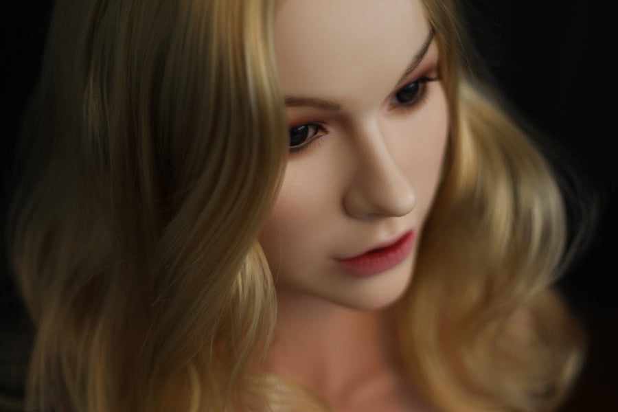 Full Silicone Half Body Breast Sex Doll Torso with #781 Head - Orange in