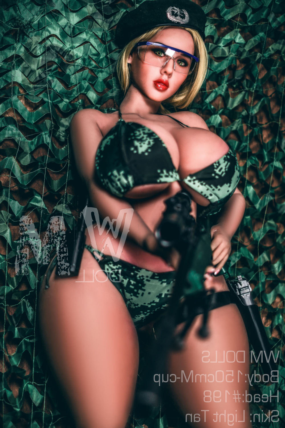 150cm/4ft11 M-cup BBW Thick Big Booty TPE Sex Doll with #198 Head WM