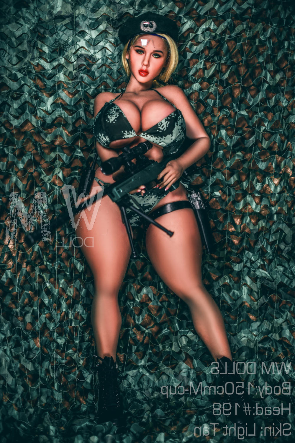 150cm/4ft11 M-cup BBW Thick Big Booty TPE Sex Doll with #198 Head WM